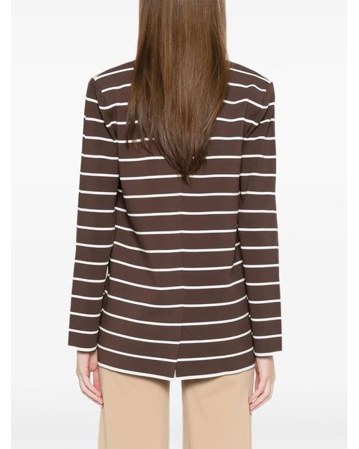 Kangra Brown Striped Blazer