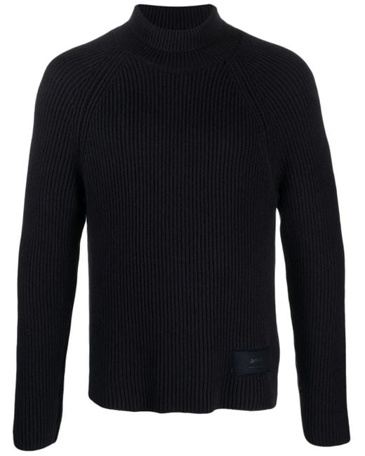 Jersey con parche del logo AMI de hombre de color Blue