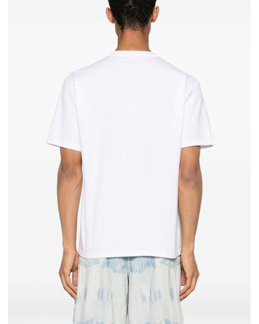 Undercover White Text-print Cotton T-shirt for men
