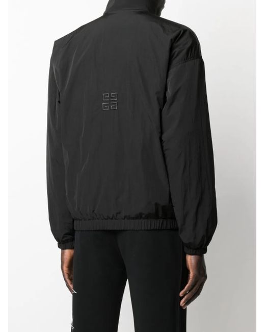 Givenchy Black Embroidered-Logo Zip-Fastening Jacket for men