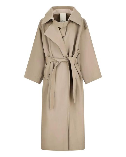 DI STAVNITSER Natural Belted Trench Coat