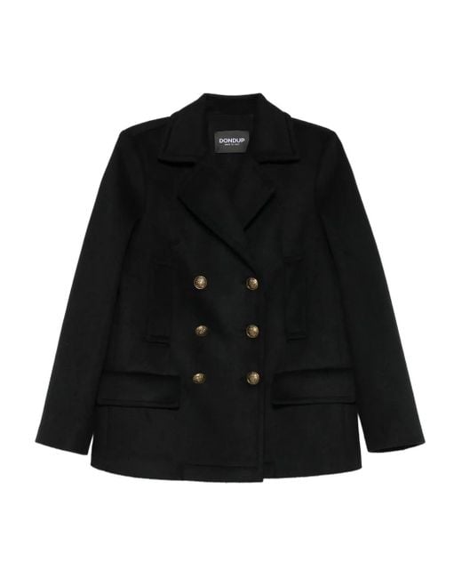 Manteau À Boutonnière Croisée Dondup en coloris Black