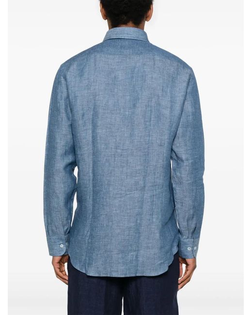 Camicia Classica di Etro in Blue da Uomo