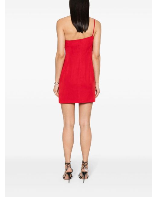 Blumarine Mini-jurk Met Bloemenpatch in het Red