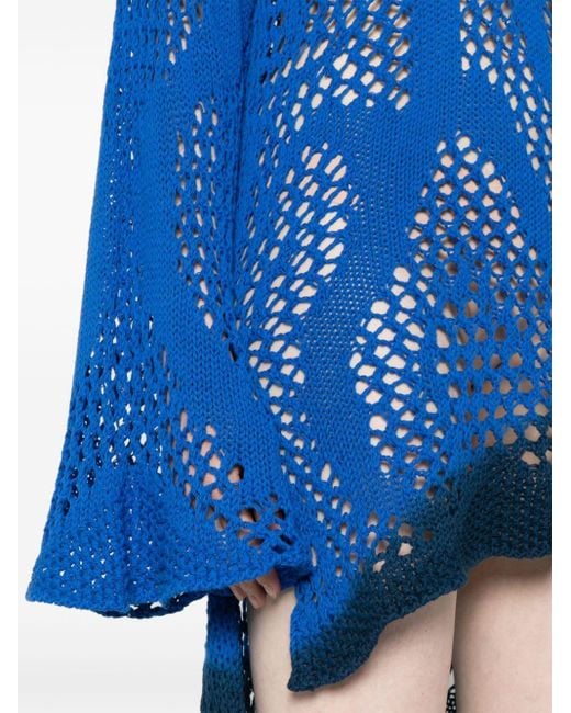 Robe en crochet The Attico en coloris Blue