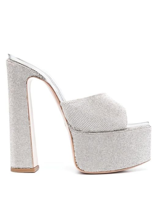 Le Silla White Nina 170Mm Platform Sandals