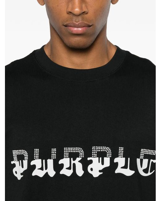 Purple Brand Black Short-Sleeve T-Shirt for men