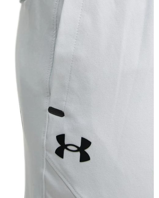 Under Armour White Ua Unstoppable Logo-Patch Elasticated-Waistband Trousers for men