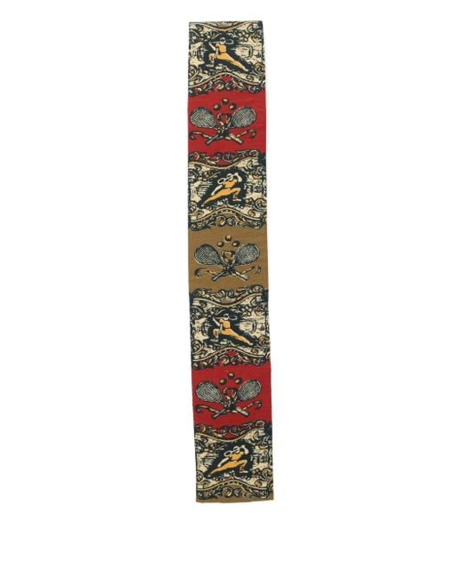 Bode White Tennis Court Necktie