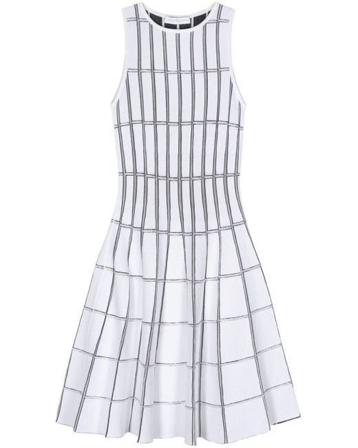 Antonino Valenti White Sleeveless Flared Mini Dress