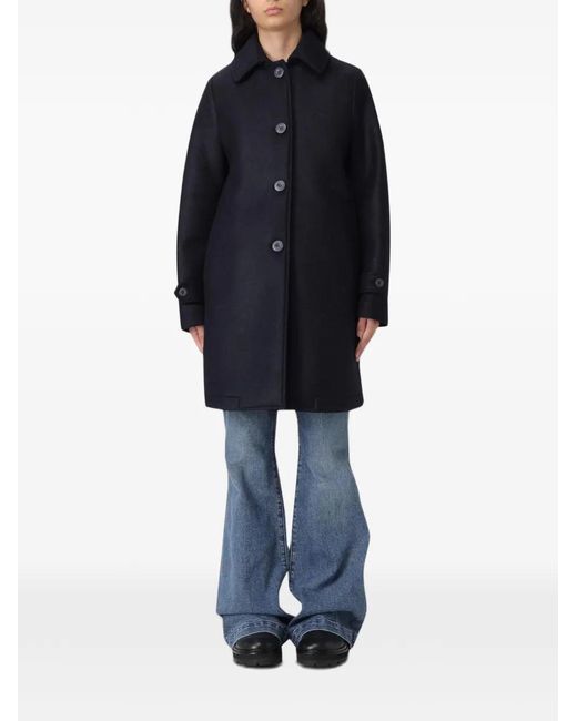 Colmar Blue Single-Breasted Wool-Blend Coat
