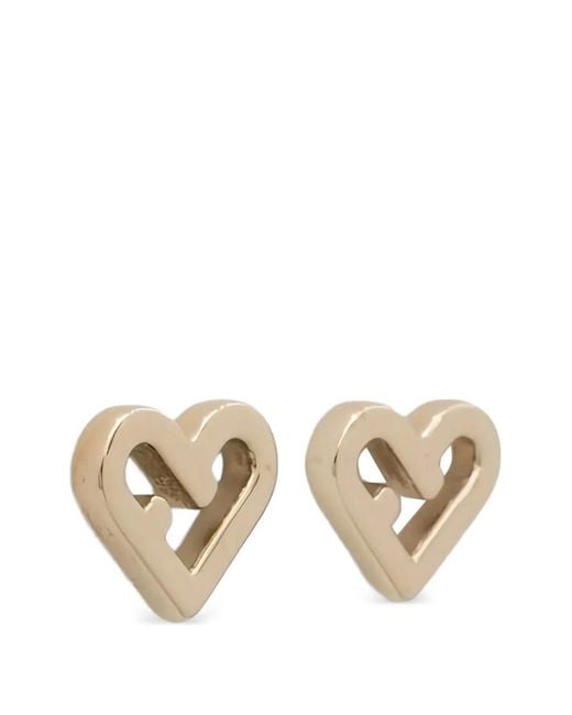 Furla Metallic Puces D'Oreilles À Design De Cœur