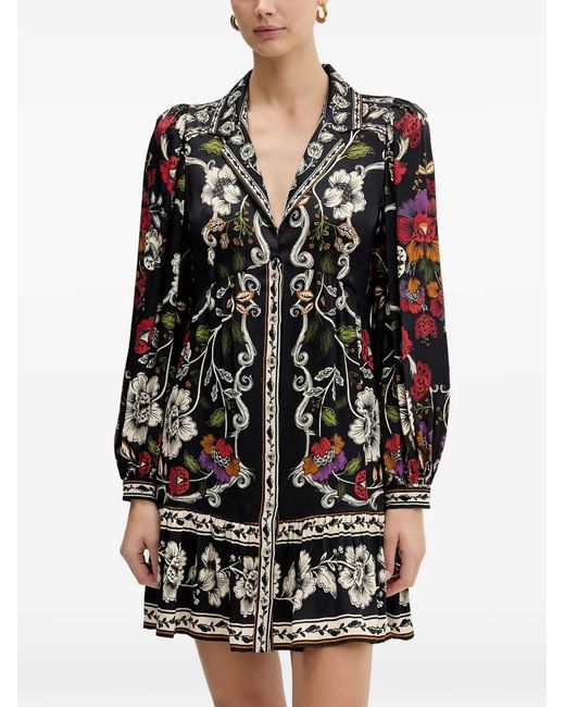 FARM Rio Mini Rococo Flowers Dress in Black | Lyst