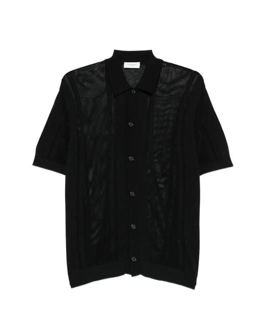 Paolo Pecora Black Knitted Shirt for men