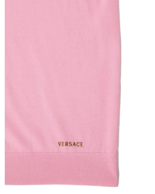 Versace Pink Logo-Embroidered Layered-Effect T-Shirt