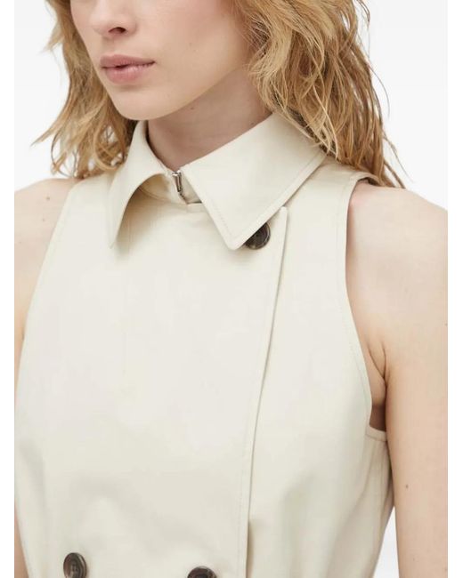 Theory Natural Button-Up Belted-Detail Jacket