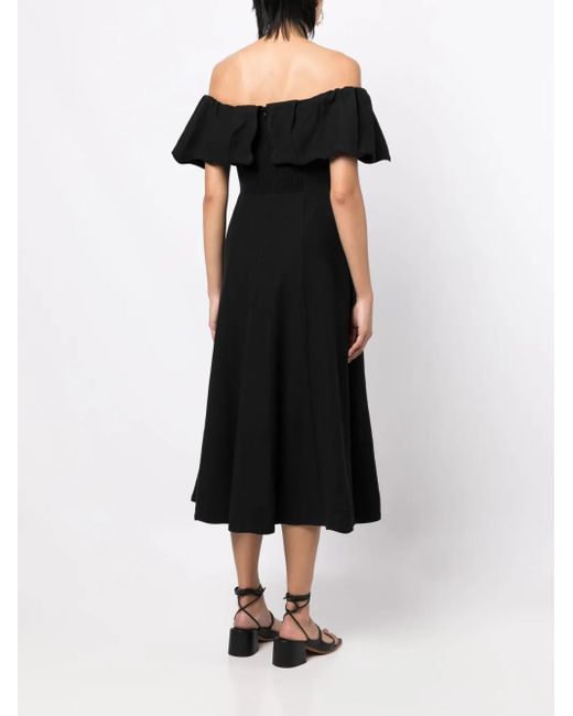 Sea Black Leona Cotton Midi Dress