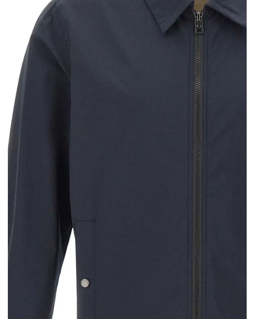 Woolrich Blue Urban Timber Collar Zip Jacket for men