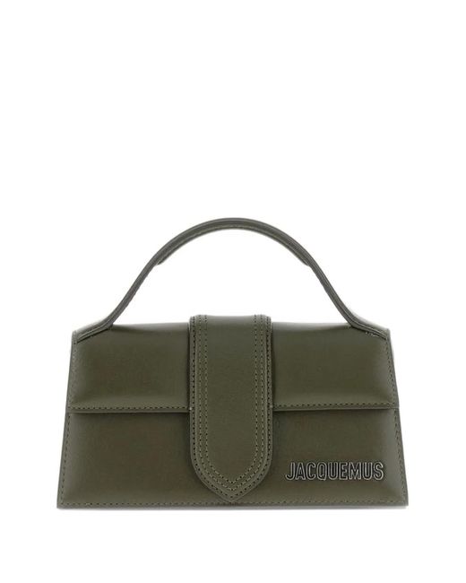 Jacquemus Green Leather Top-Handle Shoulder Bag