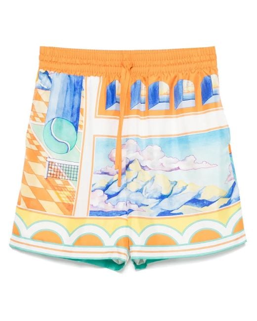 Casablanca Blue Surreal Pool Shorts for men