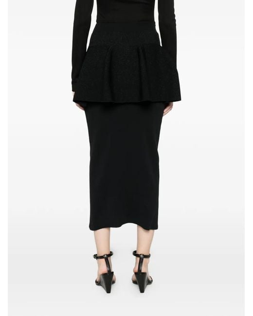 CFCL Black Pottery Glitter Layered Skirt