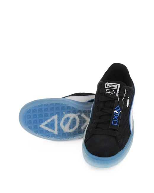 PUMA Blue Playstation Suede Sneakers for men