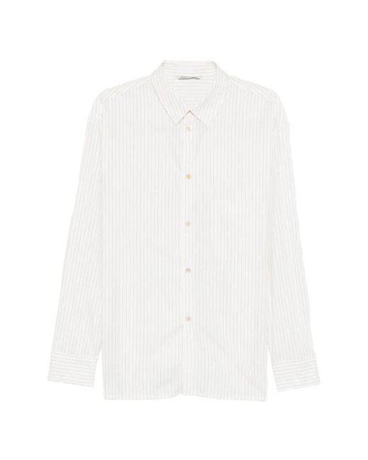 A Kind Of Guise White Chemise Rayée Gusto À Manches Longues for men