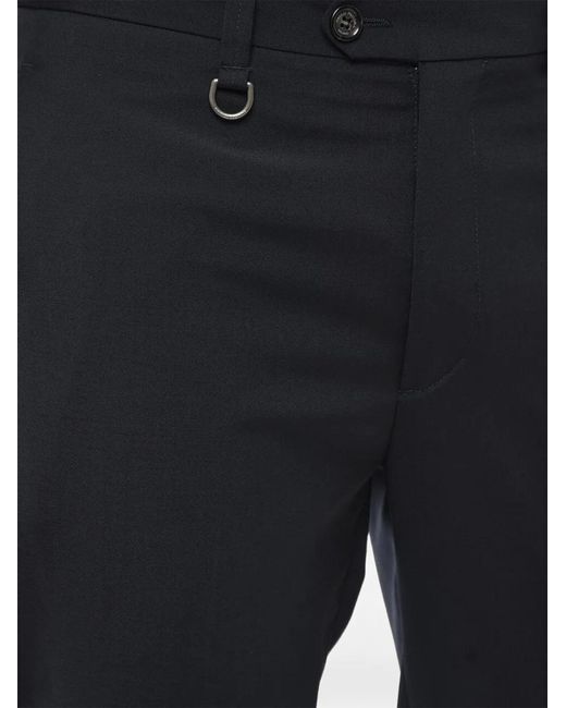 Paolo Pecora Blue Turn-Up-Cuff Trousers for men