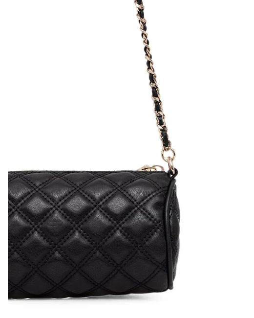 Guess White Giully Quilted Mini Shoulder Bag