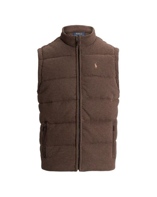 Polo Ralph Lauren Brown Houndstooth Quilted Jacket for men