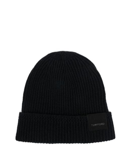 メンズ Tom Ford カシミア ビーニー Black