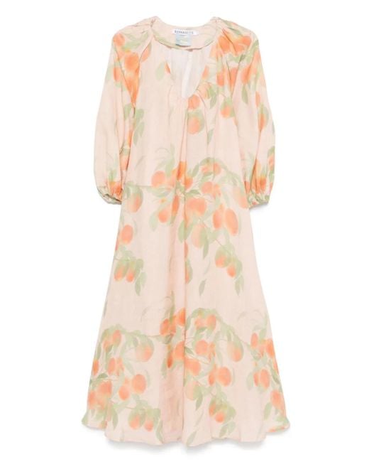 BERNADETTE Natural Georgette Maxi Dress