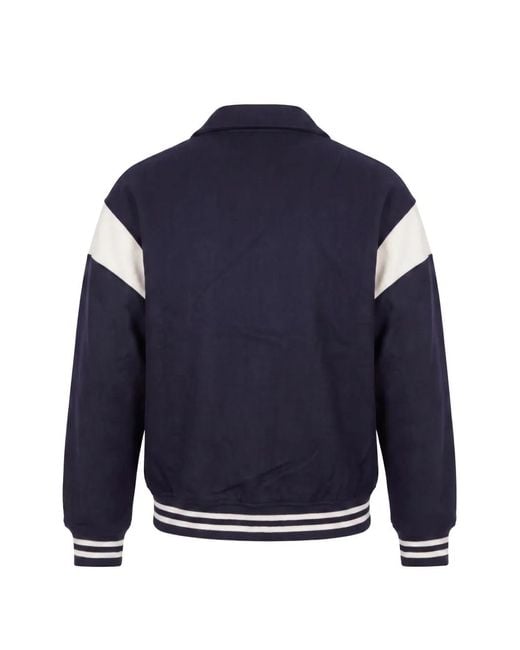 Autry Blue Logo-Patch Panelled Jacket for men