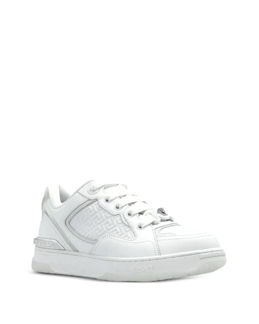 Versace White Leather Sneakers