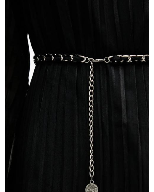 Guess Black Pleated Mini Dress