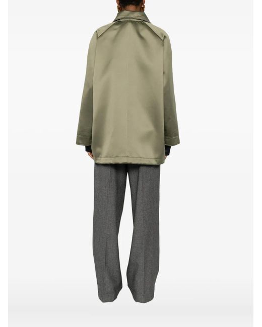 Covert Green Drawstring-hem Jacket