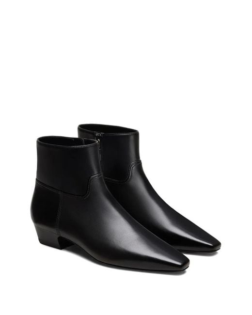 Stuart Weitzman Black Stassi Zip Pointed Toe Boots