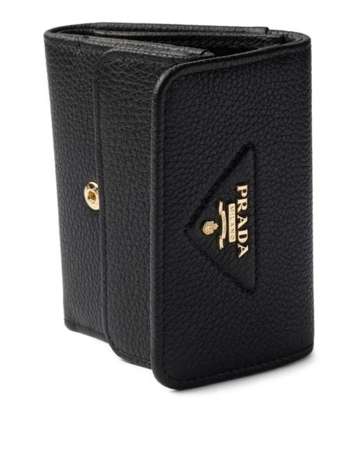 Prada Black Small Logo-Embellished Wallet