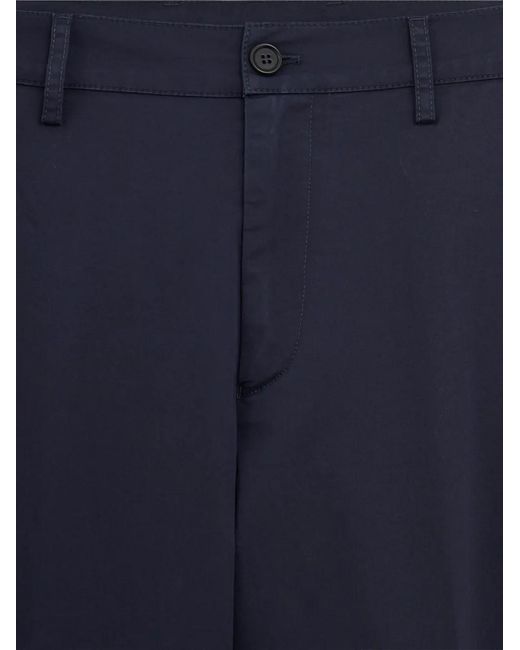 Aspesi Blue Button Pocket Trousers for men