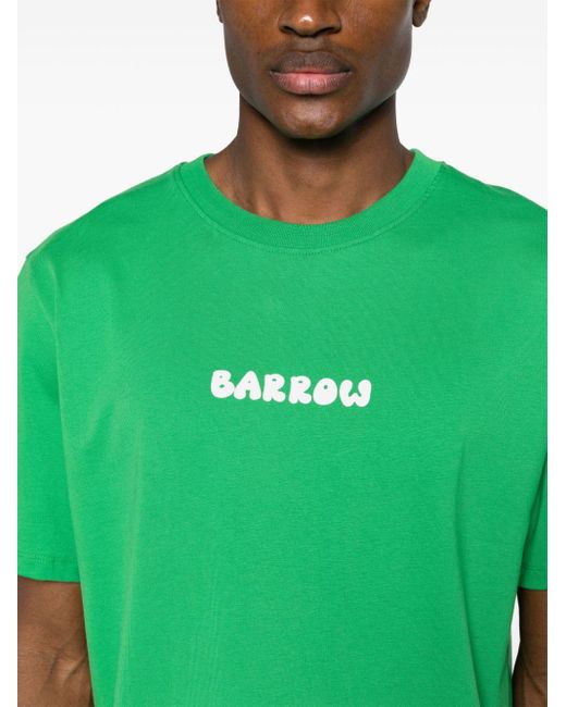 Barrow Green Logo-print Cotton T-shirt for men