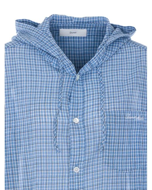 Camisa A Cuadros Con Capucha DUNST de color Blue