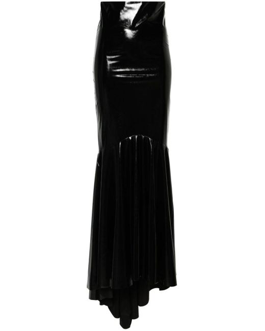 Jupe longue à fronces Atu Body Couture en coloris Black