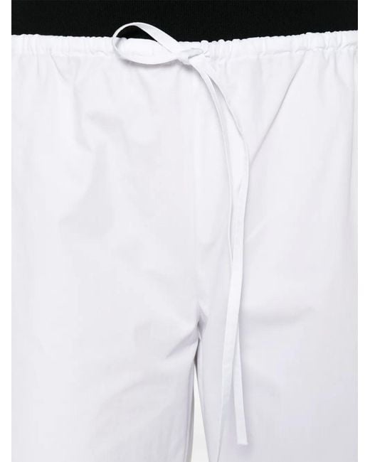 Matteau White Straight-Leg Organic-Cotton Trousers