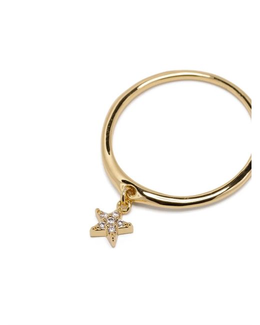 Eshvi Metallic Star Chain Ring