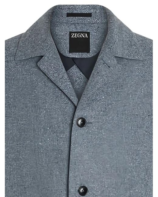 Zegna Blue Patch-Pockets Jacket for men