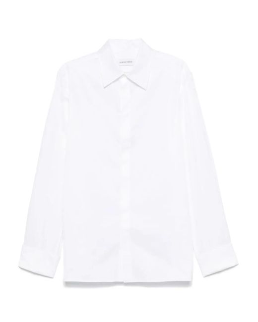 メンズ MARINE SERRE ムーンジャカード シャツ White