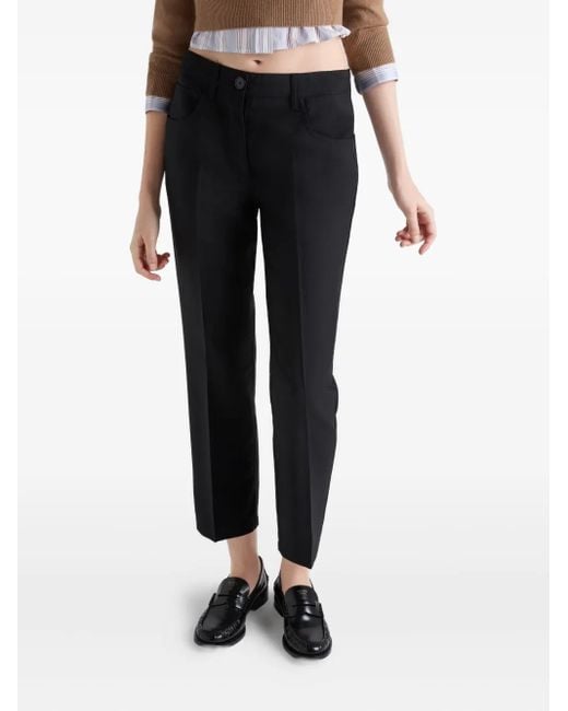 Prada Black Five-Pockets Wool Trousers