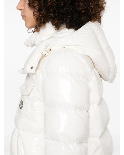 Moncler White Andro Hooded Short Jacket