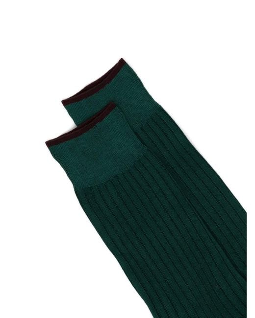 Zegna Green Ribbed Socks for men