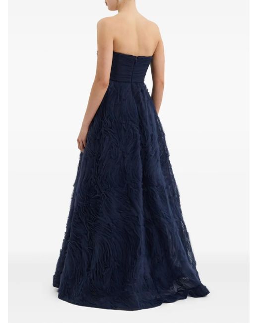 Rebecca Vallance Blue Fernanda Organza Gown